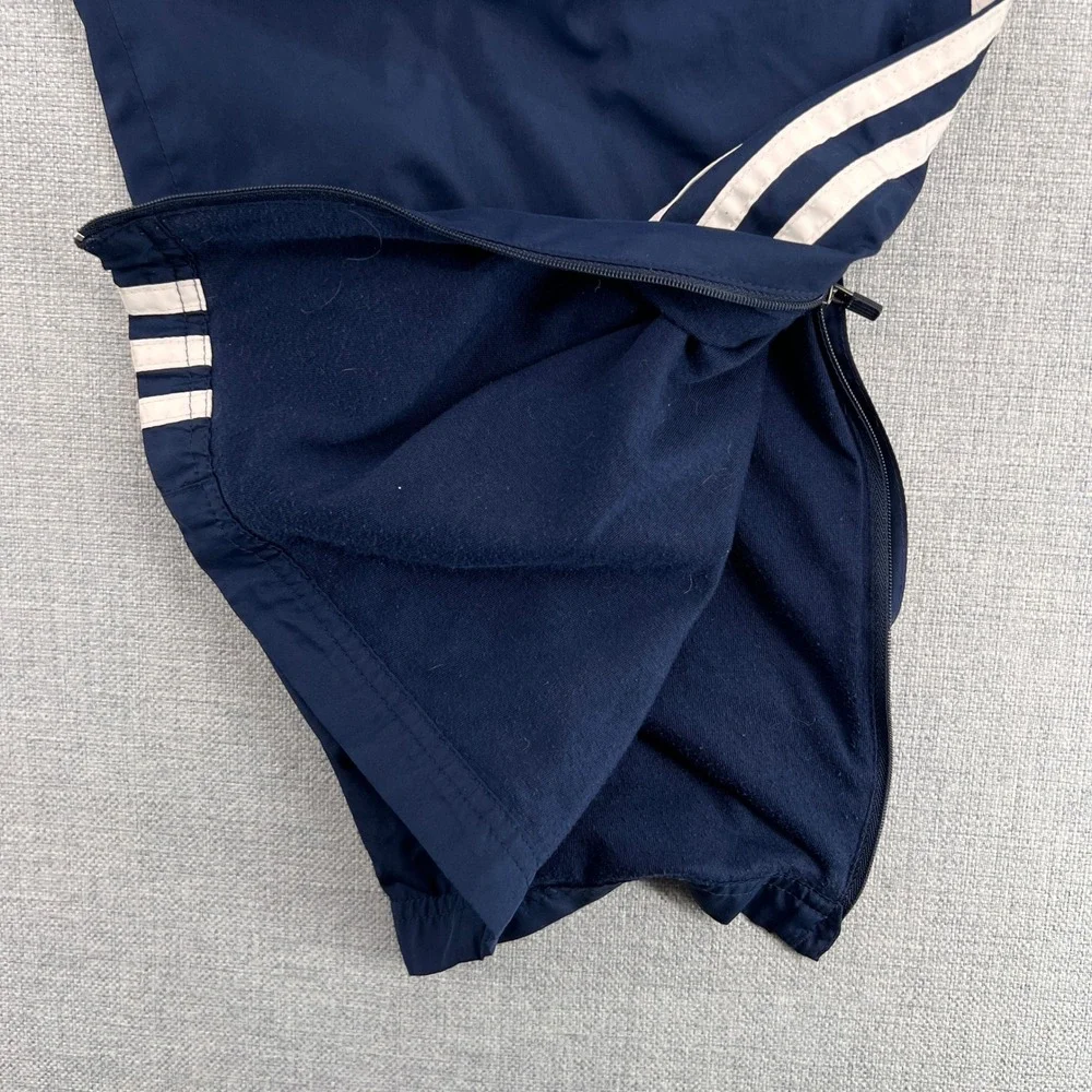 VTG Y2K Adidas ClimaProof Track Pants Men 2XL Navy 3 Stripe‎ Retro Trackies